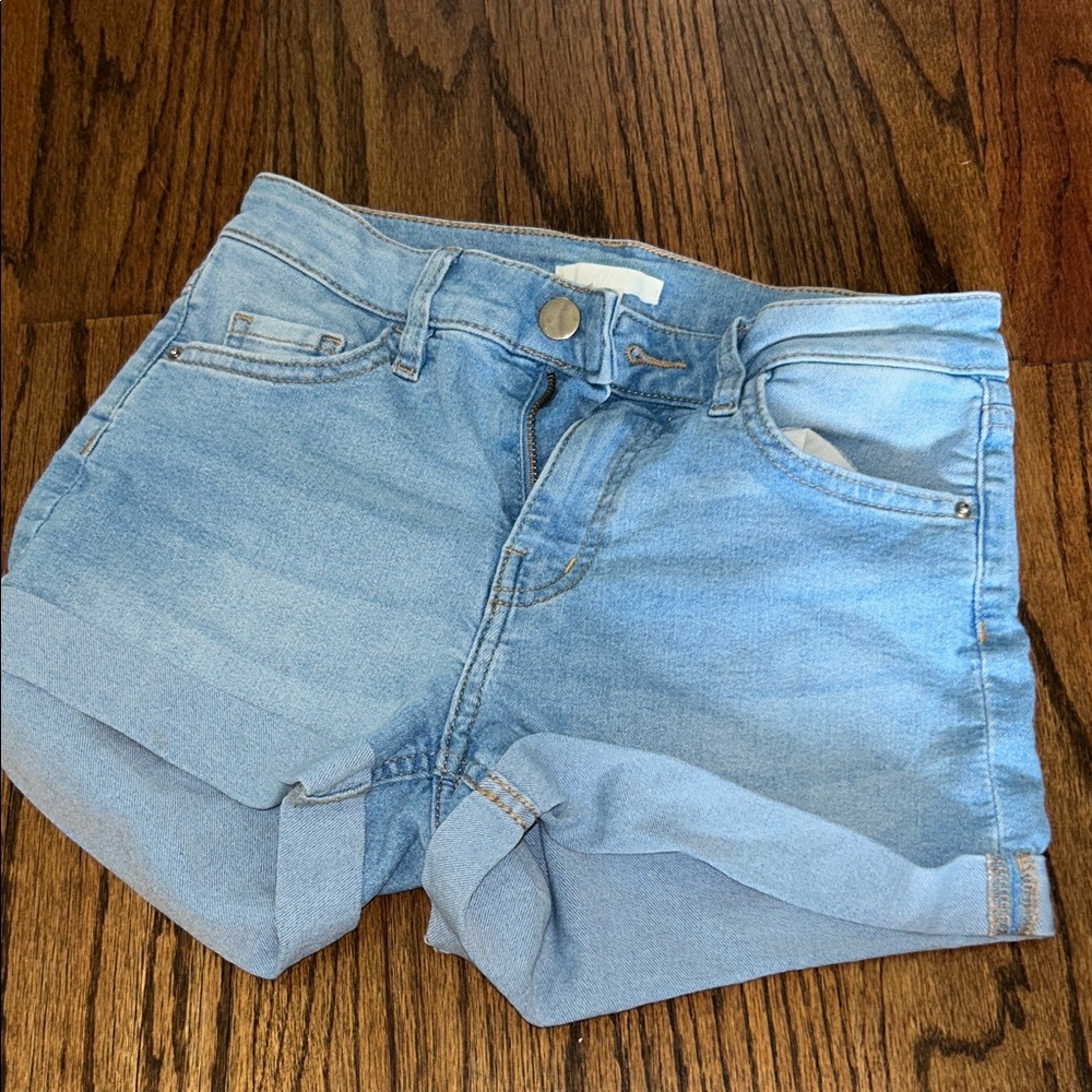 H&M Light Blue Denim Jean Shorts